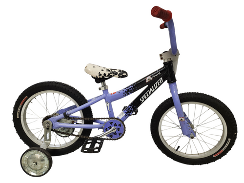 Vist Large View of Product Image Which is Used Specialized Hotrock Training Wheel Bike Girls Purple 16"