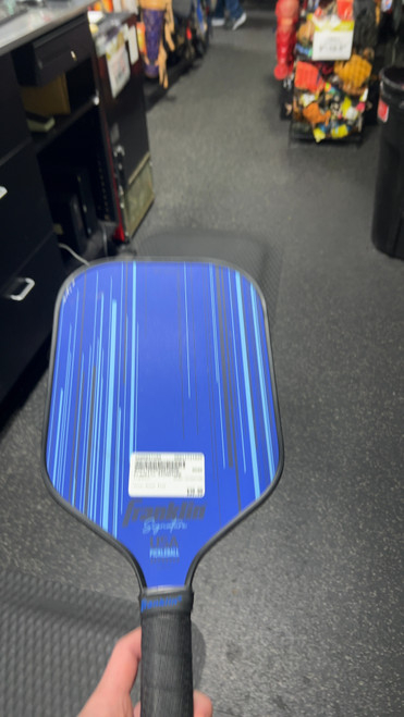 Vist Large View of Product Image Which is Used Franklin SIGNATURE Pickleball Racquet Royal Blue