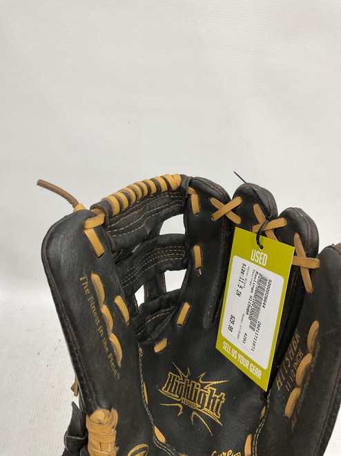 Vist Large View of Product Image Which is Used Rawlings H115HBR BB/SB Glove RH Throw Black 11 1/2"