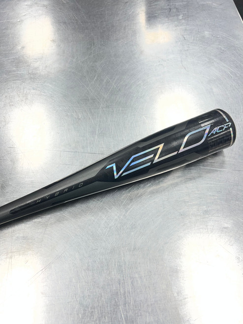 Vist Large View of Product Image Which is Used Rawlings VELO USA USA 2 5/8 Bat Black 28/18 -10