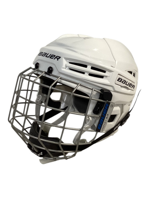 Vist Large View of Product Image Which is Used Bauer IMS 5.0 Helmet Cage Combo White SM