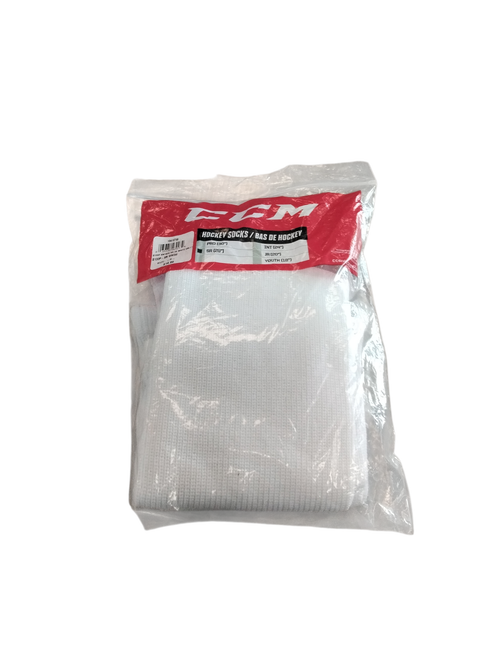 Vist Large View of Product Image Which is Used CCM Hockey Sock White 28"