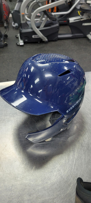 Vist Large View of Product Image Which is Used Evoshield HELMET WITH JAW Batting Helmet w/Mask Navy Blue One Size