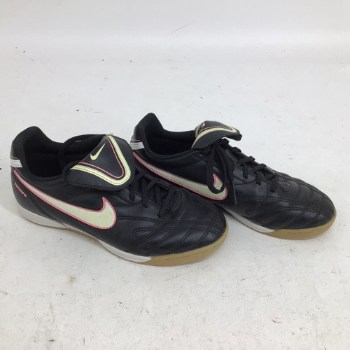 Vist Large View of Product Image Which is Used Nike TIEMPO NATURAL III IC JR 3.5 INDOOR SHOE Soccer Indoor Shoes Black Junior 03.5