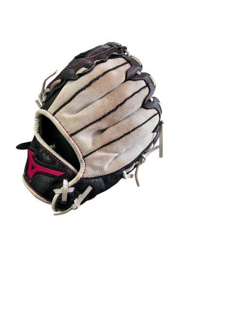 Vist Large View of Product Image Which is Used Mizuno FINCH LH Throw Fastpitch Gloves Black 10"
