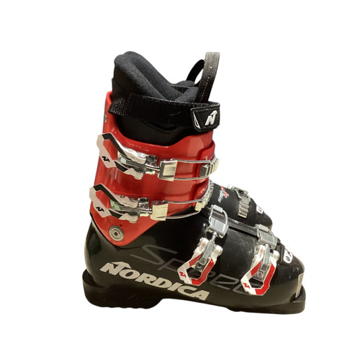 Vist Large View of Product Image Which is Used Nordica SPEED Boys DH Ski Boot Black 245 MP - M06.5 - W07.5