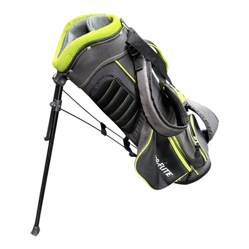 Vist Large View of Product Image Which is Used Top Flite Jr Stand Bag Grey And Lime