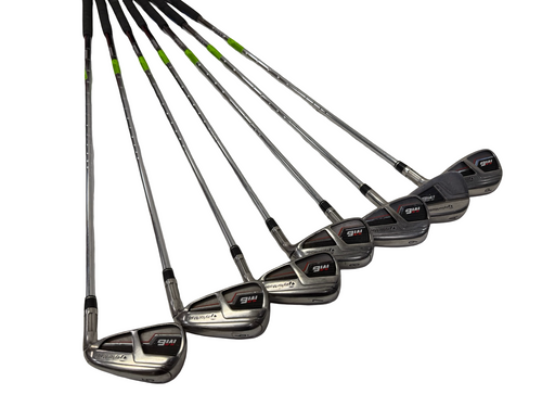 Vist Large View of Product Image Which is Used Taylormade M6 Mens Golf Iron Set RH 5I-AW w/ KBS MAX S-85 Shafts +1.5"