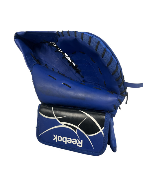 Vist Large View of Product Image Which is Used Reebok GLOVE Junior Goalie Catcher Royal Blue