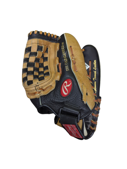 Vist Large View of Product Image Which is Used Rawlings PLAYER PREFFERED BB/SB Glove RH Throw Black 12 1/2"