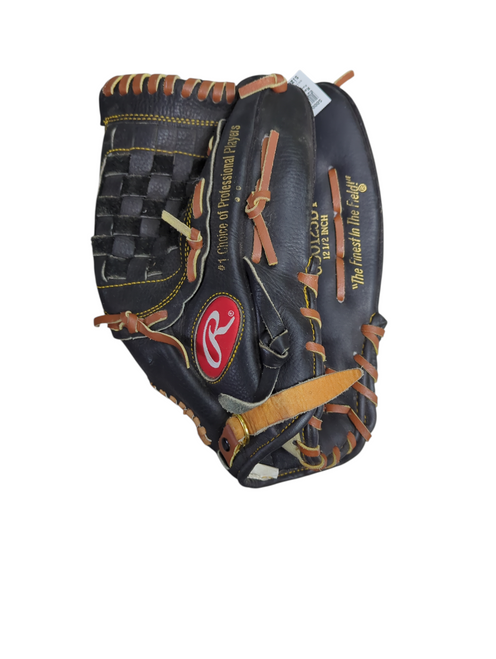 Vist Large View of Product Image Which is Used Rawlings GSO SERIES BB/SB Glove RH Throw Black 12 1/2"
