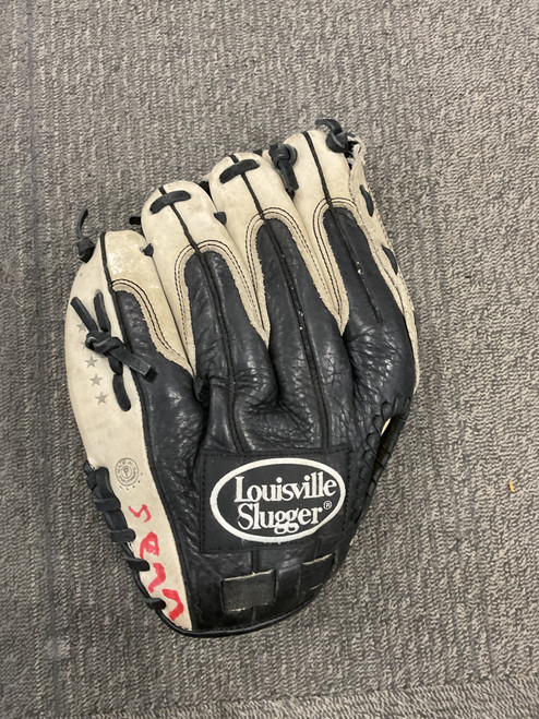 Vist Large View of Product Image Which is Used Louisville Slugger PLAYER SERIES BB/SB Glove RH Throw Black 11 1/2"