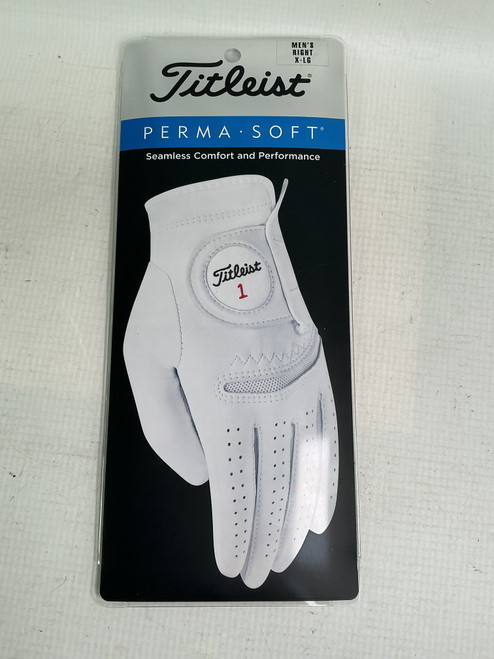 Vist Large View of Product Image Which is Used Titleist Mens Golf Glove White XL