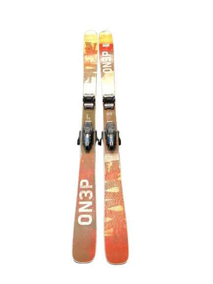 Vist Large View of Product Image Which is Used ON3P SKI CO Mens DH Ski/Binding Orange And Gold 186 cm