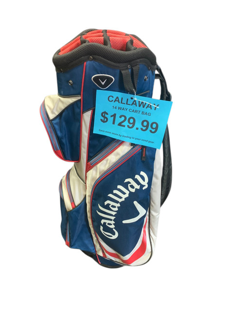 Vist Large View of Product Image Which is Used Callaway 14 WAY Mens Cart Bag Navy Blue