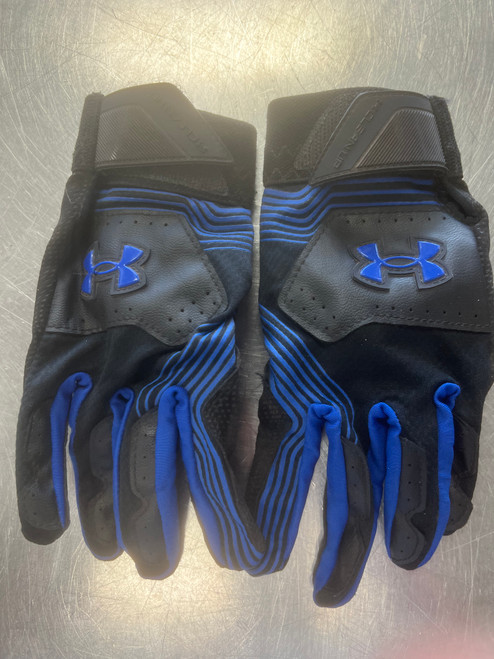 Vist Large View of Product Image Which is Used Under Armour BB/SB Batting Gloves Black SM