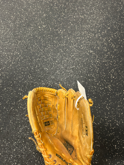 Vist Large View of Product Image Which is Used Easton EX4 BB/SB Glove RH Throw Tan 13"