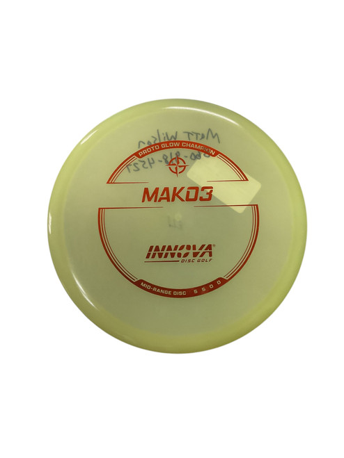Vist Large View of Product Image Which is Used Innova PROTO GLOW CHAMPION MAKO Disc Golf Mid Range None
