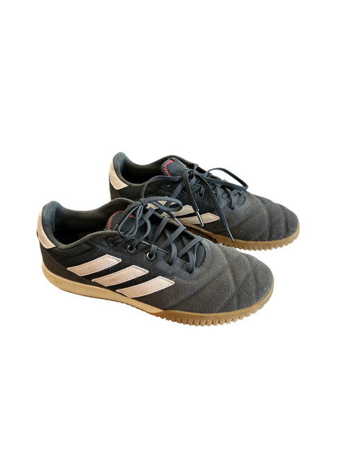 Vist Large View of Product Image Which is Used Adidas Soccer Indoor Shoes Grey Senior 9