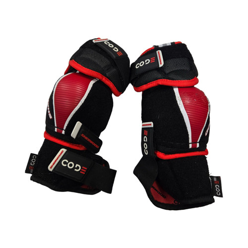 Vist Large View of Product Image Which is Used Sher-wood CODE III Junior Elbow Pads MD