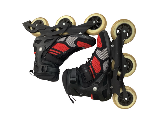 Vist Large View of Product Image Which is Used Rollerblade 110 3 WHEEL Senior Rec Fitness Skates Black Senior 10.5