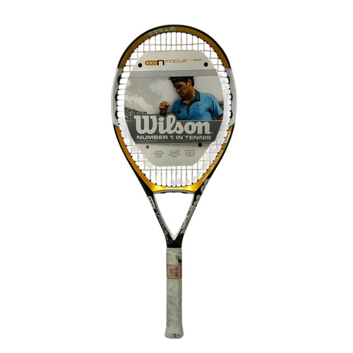 Vist Large View of Product Image Which is Used Wilson N FOCUS HYBRID Adult Tennis Racquet Yellow Unknown