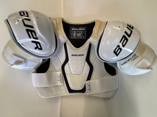 Vist Large View of Product Image Which is Used Bauer NEXUS 400 S/P Senior Shoulder Pads MD