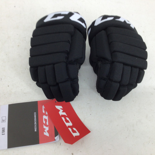 Vist Large View of Product Image Which is Used CCM 9 IN LTP YTH HOCKEY GLOVES Youth Gloves Black 9"