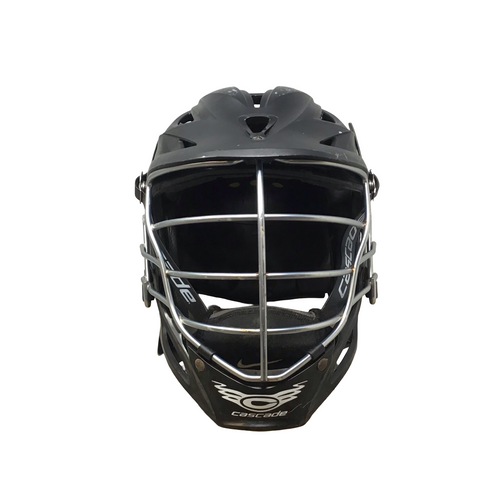 Vist Large View of Product Image Which is Used Cascade R ADJ Lacrosse Helmet Black Fits all