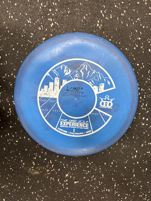 Vist Large View of Product Image Which is Used Dynamic Discs GUARD Disc Golf Putter Royal Blue