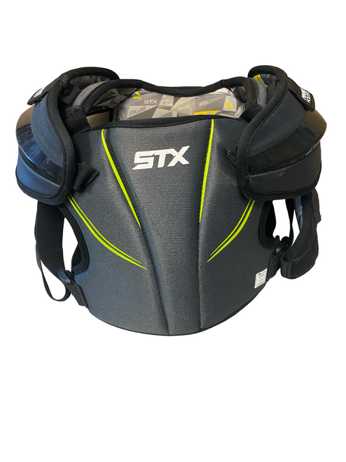 Vist Large View of Product Image Which is Used STX STALLION 200+ Lacrosse Shoulder Pads Black MD