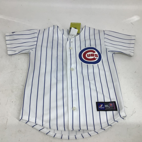 Vist Large View of Product Image Which is Used Majestic CUBS 38 ZAMBRANO SR SM BB JERSEY BB/SB Jersey White SM
