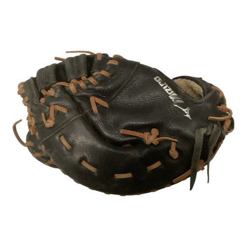 Vist Large View of Product Image Which is Used Mizuno MVP YOUTH BB/SB First Base RH Throw Black 12"