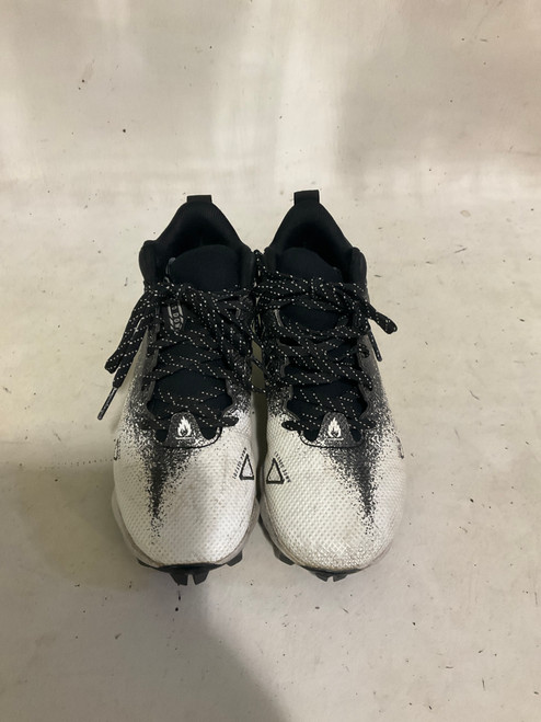 Vist Large View of Product Image Which is Used Under Armour Jr FB Cleats Black And White Junior 02