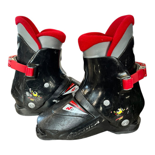 Vist Large View of Product Image Which is Used Nordica SUPER 0.1 Boys DH Ski Boot Black 215 MP - J03