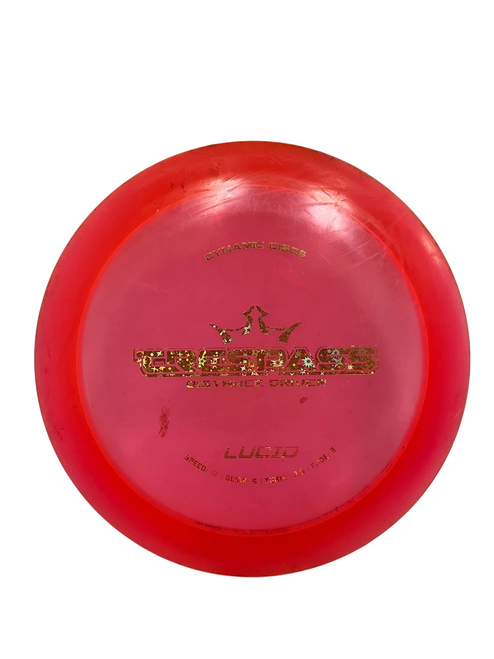 Vist Large View of Product Image Which is Used Dynamic Discs Lucid Trespass 174g Disc Golf Driver Red