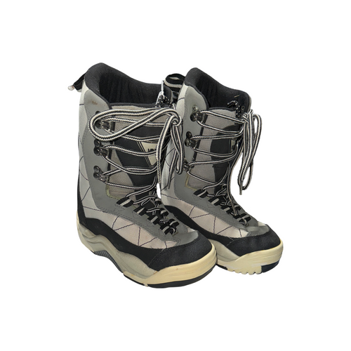 Vist Large View of Product Image Which is Used VENGEANCE BOOTS Boys Snowboard Boots Black And White Junior 02