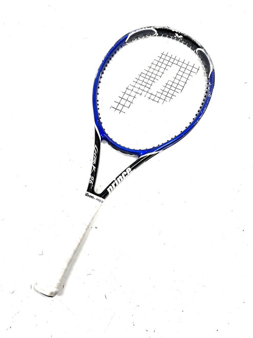 Vist Large View of Product Image Which is Used Prince SHARK 26 Adult Tennis Racquet Royal Blue Unknown
