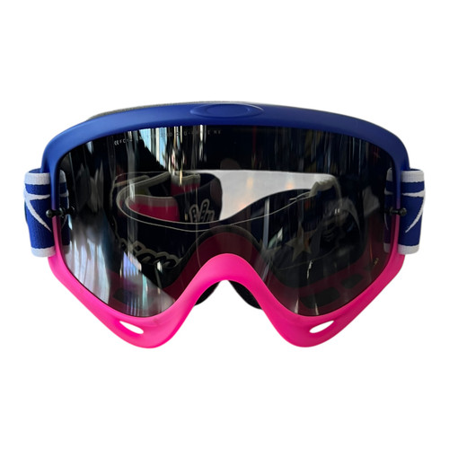 Vist Large View of Product Image Which is Used Oakley O FRAME MX TLD SPEED Goggles Adult Navy Blue