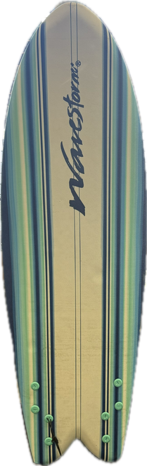 Vist Large View of Product Image Which is Used Wavestorm FISH WHT/BLU Surfboard Royal Blue 5Ft 6In