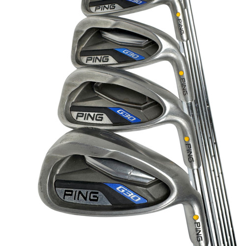 Vist Large View of Product Image Which is Used Ping G30 YELLOW DOT Men's RH Iron Set 5I-GW Regular Flex Steel Shaft