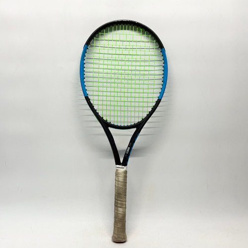 Vist Large View of Product Image Which is Used Wilson ULTRA 100 Adult Tennis Racquet Navy Blue 4 1/4"