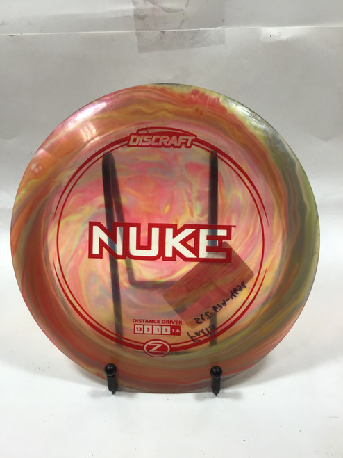 Vist Large View of Product Image Which is Used Discraft Z NUKE Disc Golf Driver Red 178g