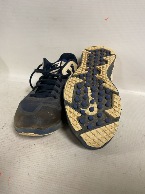 Vist Large View of Product Image Which is Used Nike ALPHA HUARACHE ELITE 2 TURF SHOES BB/SB Cleats Navy Blue Senior 6.5