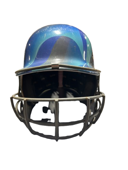 Vist Large View of Product Image Which is Used Adidas ADIDAS YTH HELMET W/ MASK Batting Helmet w/Mask Navy Blue SM
