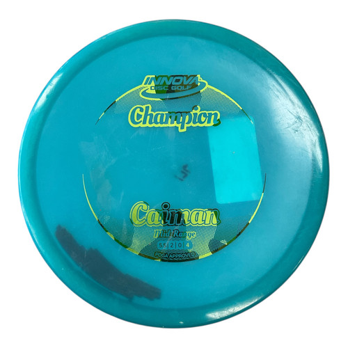 Vist Large View of Product Image Which is Used Innova CAIMAN Disc Golf Mid Range Green