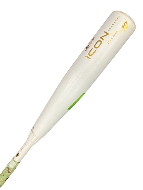 Vist Large View of Product Image Which is Used Rawlings ICON CARBON RUT4I10 2024 BB/SB USSSA 2 5/8 Bat 27"