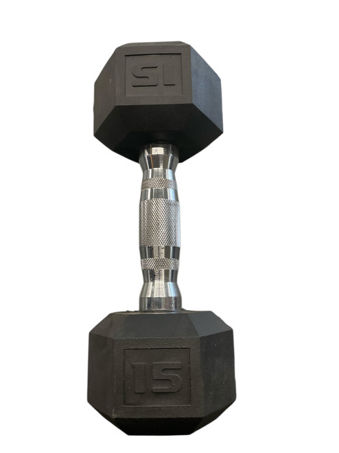 Vist Large View of Product Image Which is Used Cap Hex Dumbbell (Each) 15 lb
