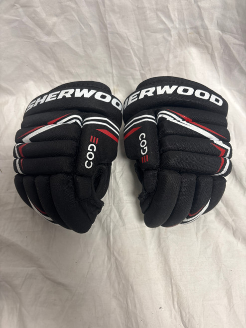 Vist Large View of Product Image Which is Used Sher-wood CODE Youth Gloves Black 9"