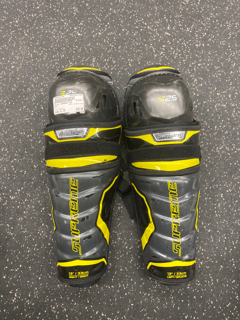 Vist Large View of Product Image Which is Used Bauer SUPREME S25 Senior Shin Guards Black 13"